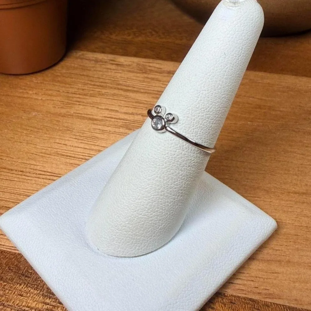 Mickey Mouse Ears Ring - Size 7 - .925 Sterling Silver